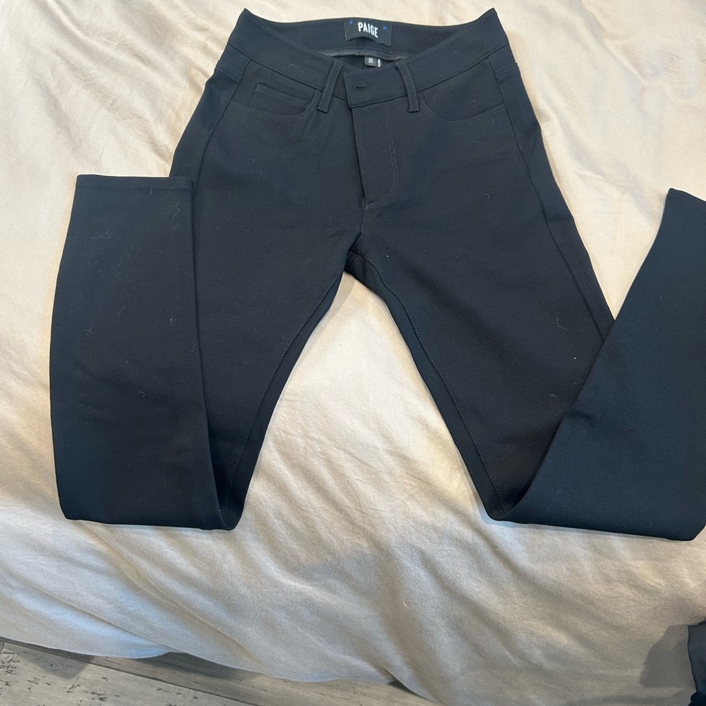 PAIGE Jet Black Slim Pants